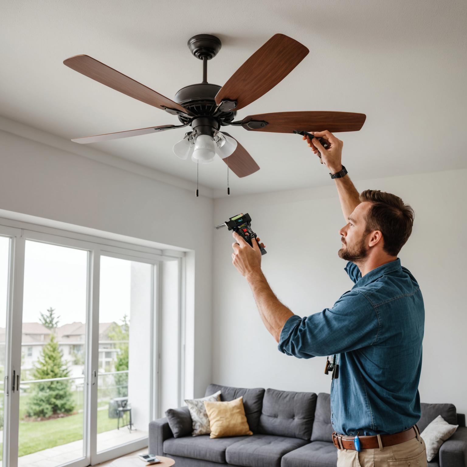 Handyman performing property maintenance work